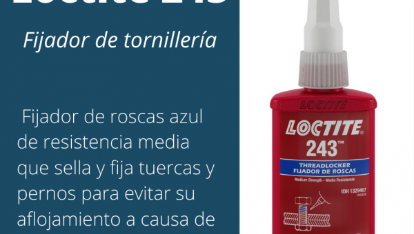 FIJADOR DE TORNILLERIA AZUL LOCTITE 243